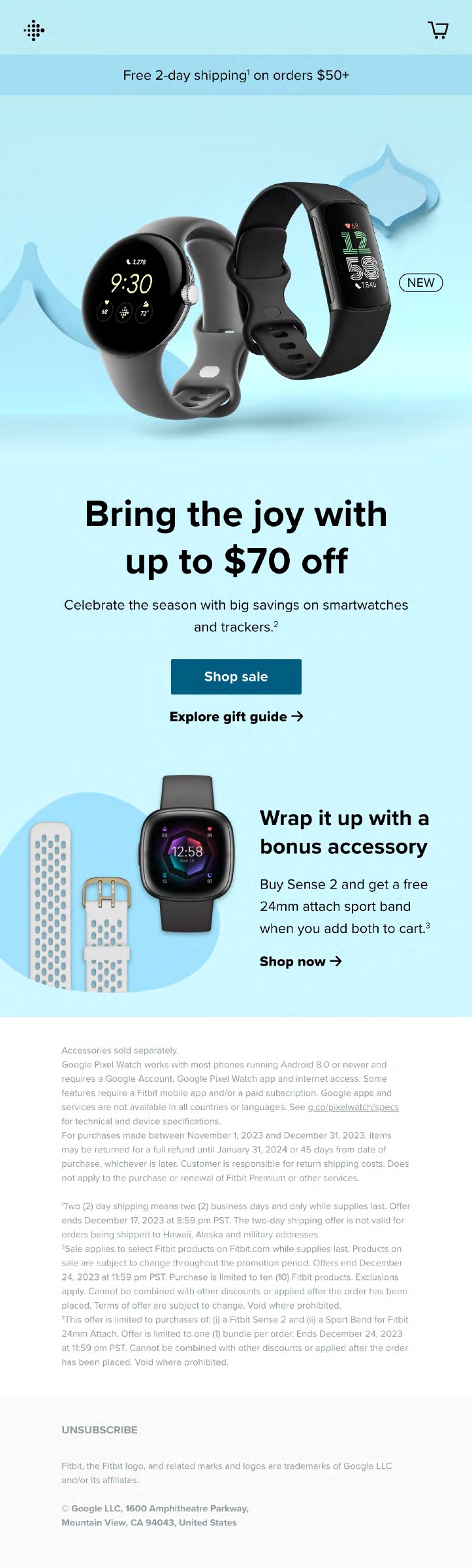 Fitbit — Product stories designed for the inbox.